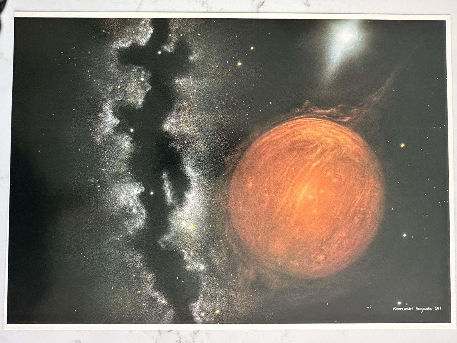 Kazuaki Iwasaki, the Origin of the Earth, Painting, Print, Space