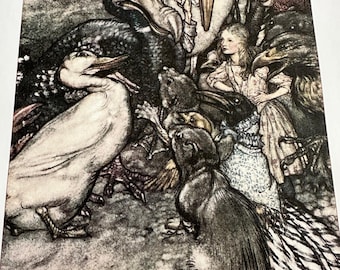 Arthur Rackham Alice's Adventures Rip Van Winkle Illustrations 8x11 Art Print Vintage Book Page ~ 260215-WH 66