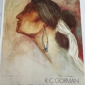 RC Gorman, Angelina, 1976, Poster, Painting, Print, Navajo, Native American, ~ 250626-WH 771