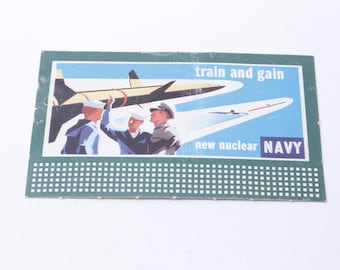 Train And Gain, New Nuclear Navy, Design, Paper, Postcard, Picture, Vintage, Collectible, ~ 20-01-889