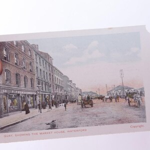 Quay zeigt das Markthaus, Waterford, Irland, Postkarte, Bild, ungestempelt, Farbe, Sammlerstück, Deltiologie, Geschichte, ~ Antik 595