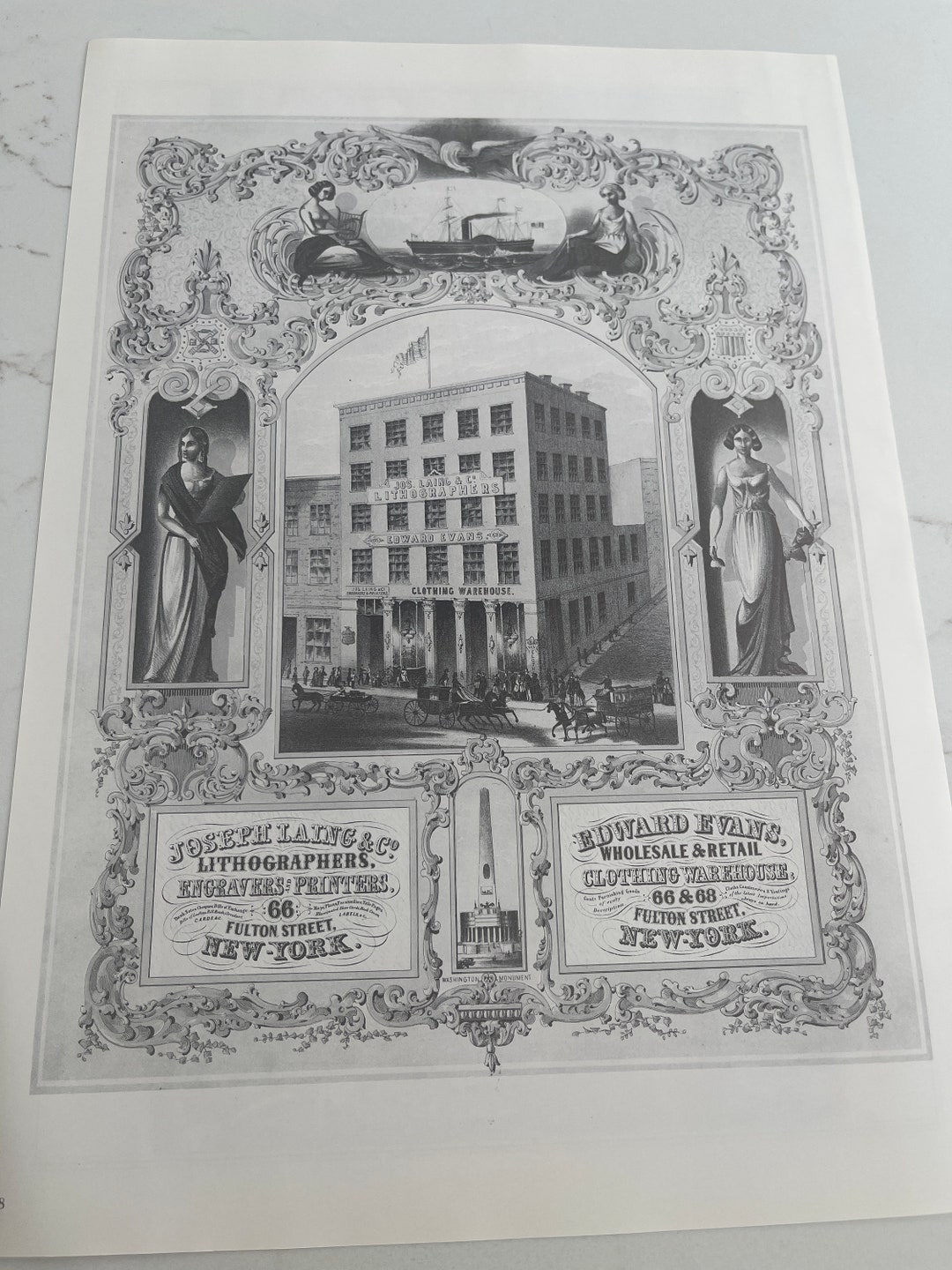 Joseph Laing & Co Lithographers Engravers and Printers Etsy