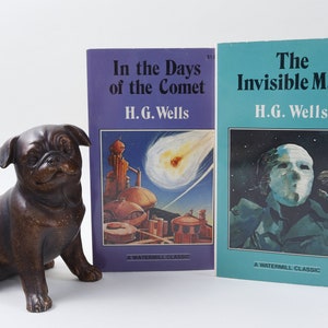 Herbert George Wells, Books, In the Days of the Comet, The Invisible Man, Vintage, Watermill Classic, Softcover, Prose  ~ 20-01-656