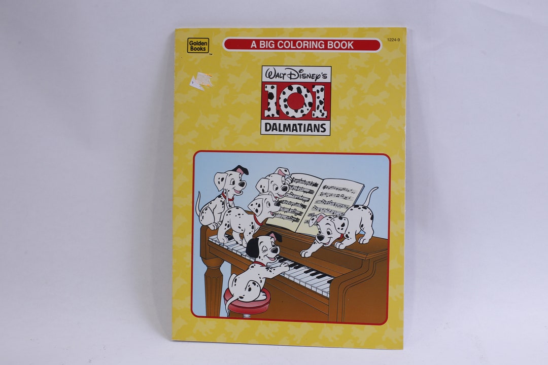 Walt Disney’s 101 Dalmatians, A Big Coloring Book, UNCOLORED, Golden ...