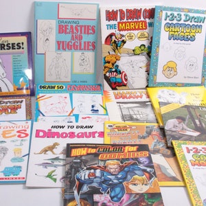 How To Draw, Books For Kids and Learners, Cartoon, Comics, Horses, Monsters, Dinosaurs, Giant, Vintage Toys, ~ 20-17-587