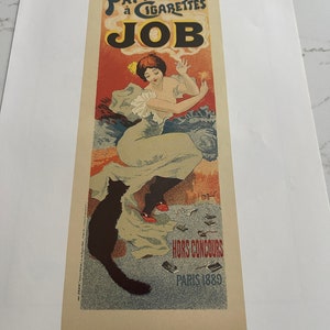French Tobacco Paper Poster, Papier à Cigarettes Job Artwork by Georges Meunier, Classic Poster Design, Antique Memorabilia ~231909-WH 67 E