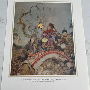 The Nightengale, Edmund Dulac, Hans Christian Andersen, Painting, Book Page, Medium Bond, Semi Gloss ~ 230713-DIWFS 239