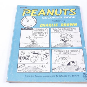 Peanuts, Coloring Book, Featuring Charlie Brown, Saalfield Publishing, UFS 1967, Vintage Pictures, Child Reading, Nursery Library ~ 20-01-15