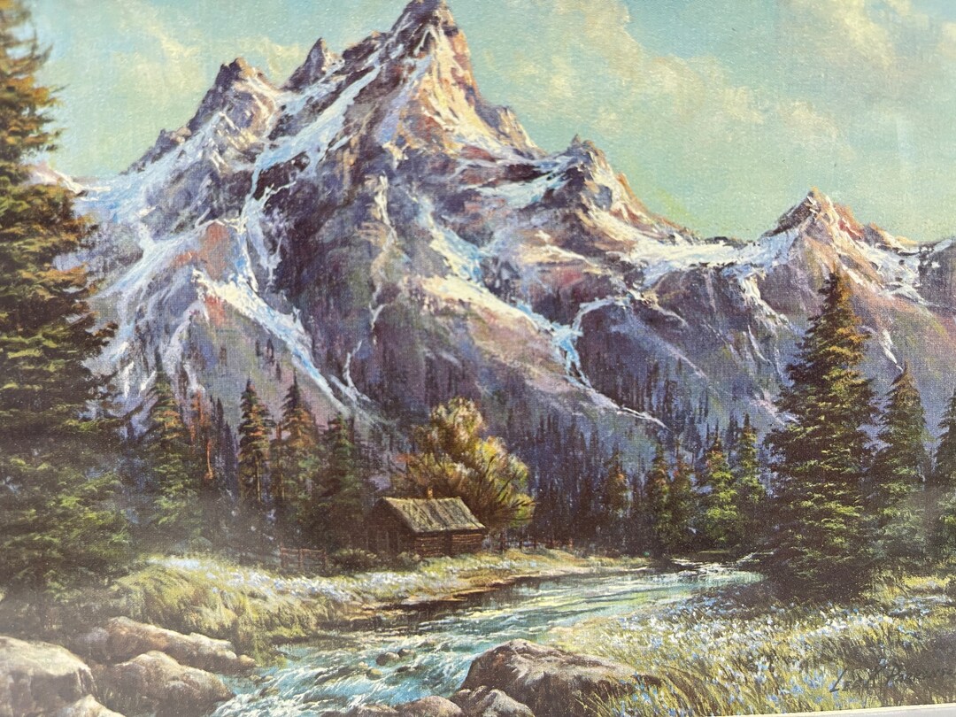 絵画 Lone Mountain Matterhorn Mountain Zermatt Switzerland Circa 1925 Oil