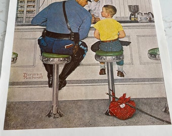 The Runaway, Artist Is Norman Rockwell, Drawing, Poster, Collectible, Design, Classic Painting, Page, Print, Art, Vintage, ~116