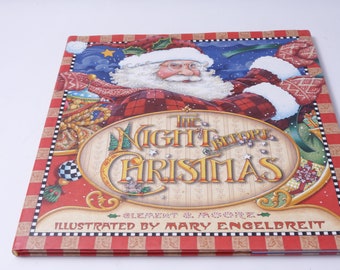 Mary Engelbreit, The Night Before Christmas, Clement C Moore, Harper Collins, Vintage, Picture Book, Child Reading, 20-01-547