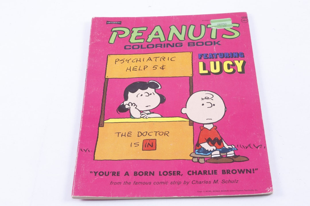 Peanuts, Lucy, Coloring Book, Saalfield, Comics Characters, Vintage ...