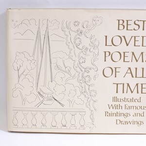 Best Loved Poems of All Time, Illustrated, Famous Paintings and Drawings, Slipcover, Verses, Enjoyable Reads, Collection, ~ 230918-DISV 489