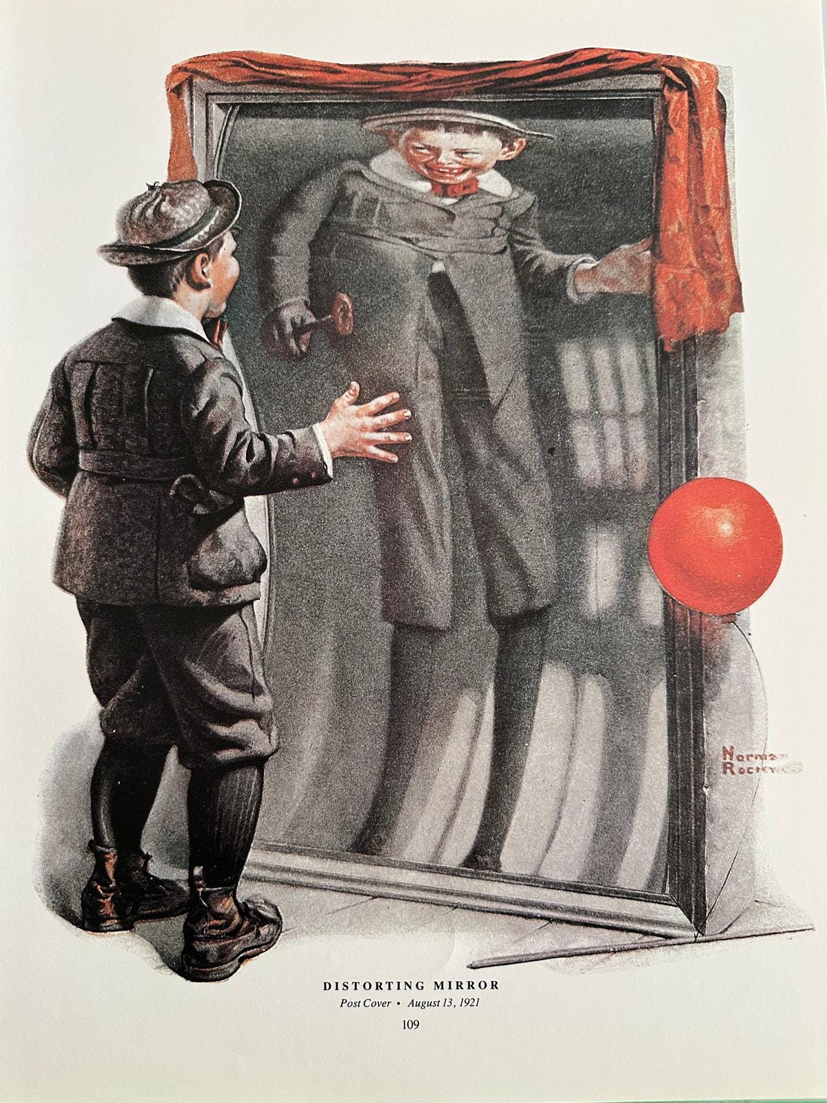 Norman Rockwell, Sneezing Spy, Romantic, October 1921, Distorting
