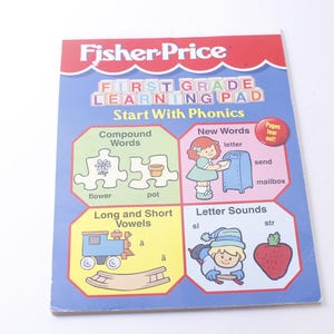 Fisher-Price, First Grade, Learning Pad, Activity, 1998,ring Book, Vintage, CRISP, Children's Activity 250117-WH 287