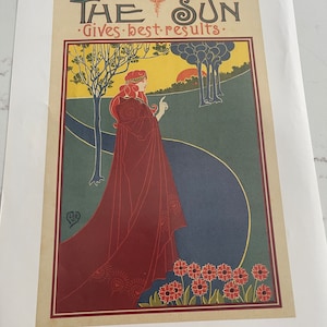 Vintage Advertising Poster, The Sun Gives Best Result, Collectible Advertising Print, Antique Poster Reproduction, Nostalgic ~231909-WH 67 A