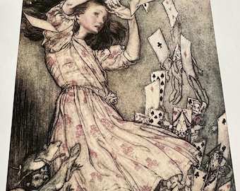 Arthur Rackham The whole pack rose up into the air Illustration 8x11 Art Print Vintage Book Page ~ 260215-WH 66