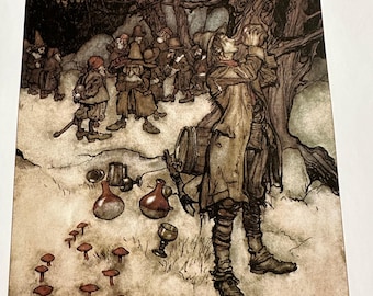 Arthur Rackham Rip Van Winkle Illustration 8x11 Art Print Vintage Book Page ~ 260215-WH 66