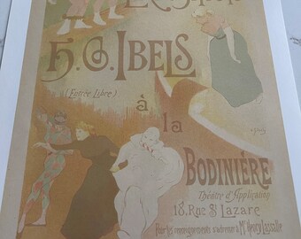 Vintage Advertising Art, Historical Ibels Print, Art Nouveau Poster, Ibels Artwork, Retro French Art, Classic Poster ~231909-WH 67 E