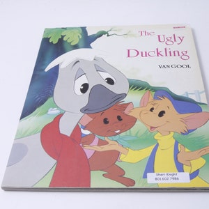 O patinho feio, Van Gool, páginas de papelão, vintage, livro ilustrado, leitura infantil, biblioteca do berçário ~ M-15-01
