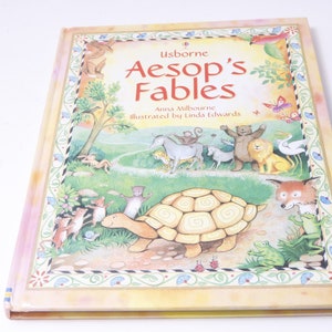 Aesop’s Fables, Anna Milbourne, Linda Edwards, Usborne, vintage, Livre d’images, Illustrations, Lecture d’enfants, Bibliothèque de la crèche ~ 20-30-1048