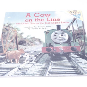 A Cow on the Line, Thomas the Tank Engine Stories, The Railway Series, Random House, 1992, Vintage, Picture Book, Child Reading, ~ 20-01-983