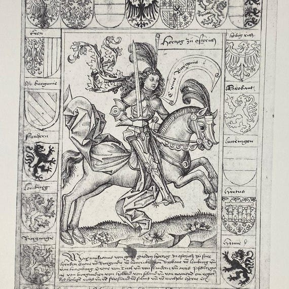 The Strassburg Chronicle, Duke Maximilian of Austria on Horseback