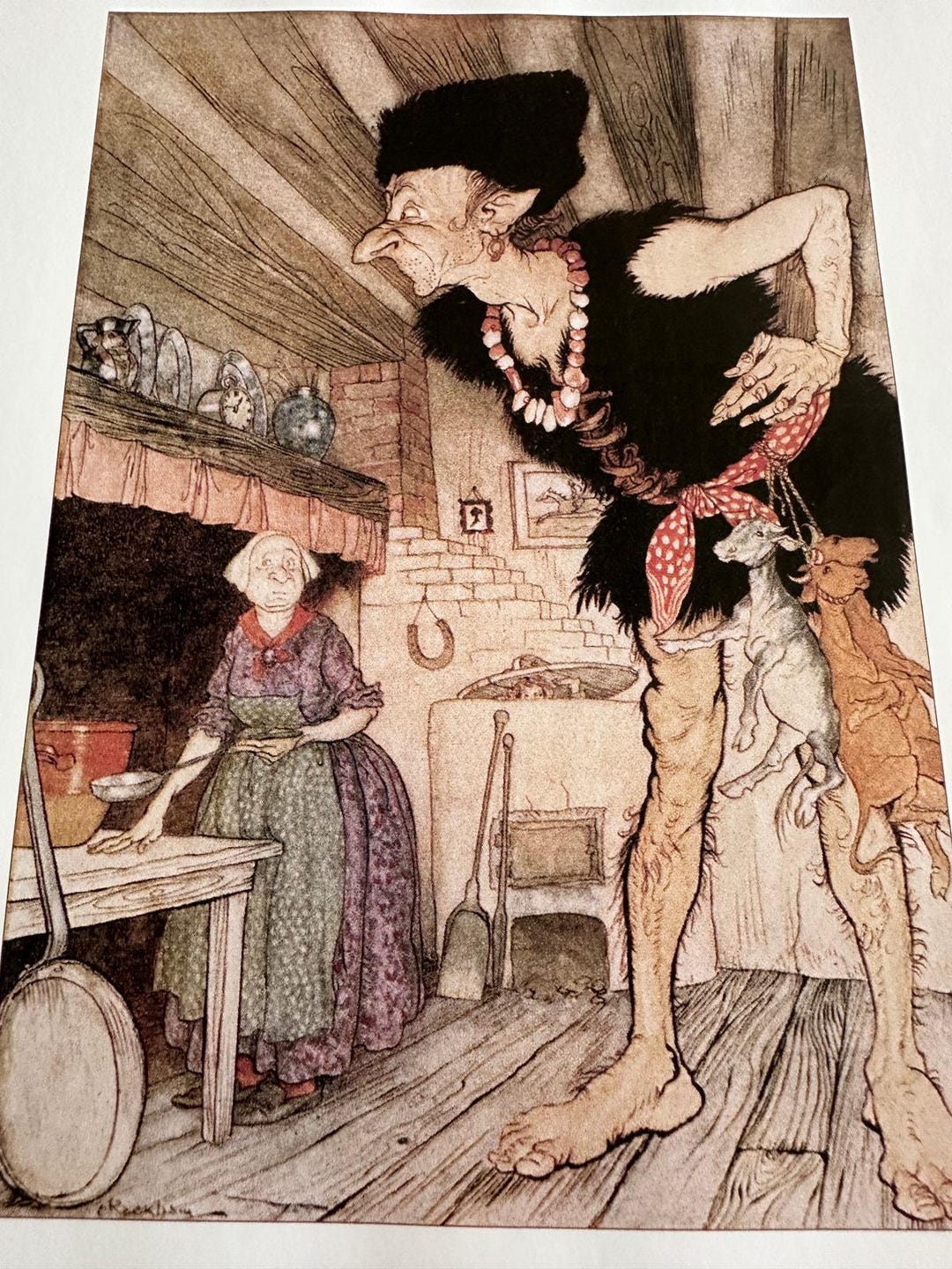 Arthur Rackham the Giant in His Kitchen Illustration 8x11 Art Print ...