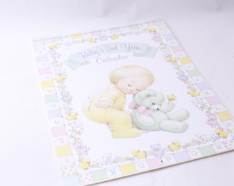 Baby&#39;s 2nd Year Wall Calendar, Development, Activities, Stickers, Keepsake, Memories, ~ 241003-DIAF 1300