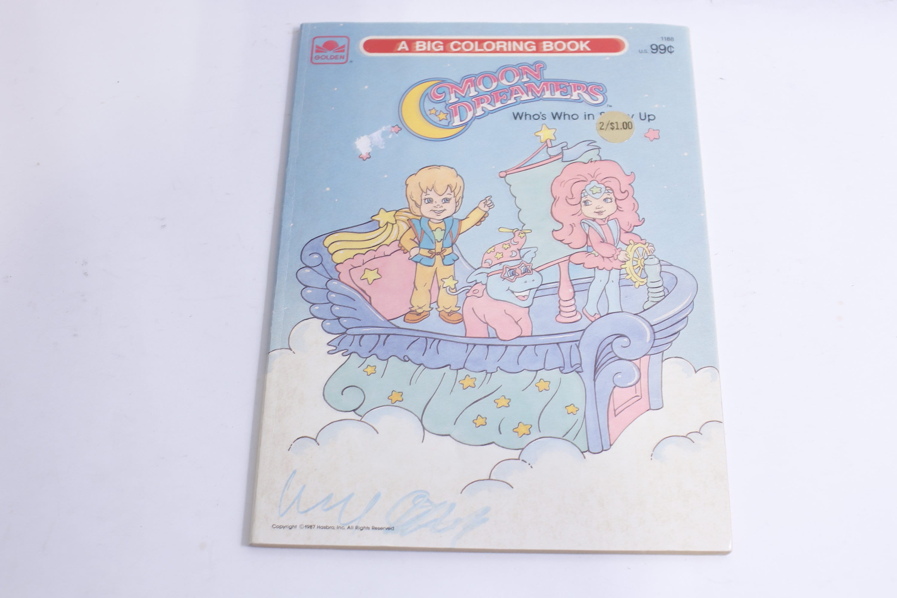 Moon Dreamers, A Big Coloring Book, Golden, 1987, Hasbro, Paperback,  Imagination, Creativity, Adventure, Few Pages Colored, 230215-DIS 68 