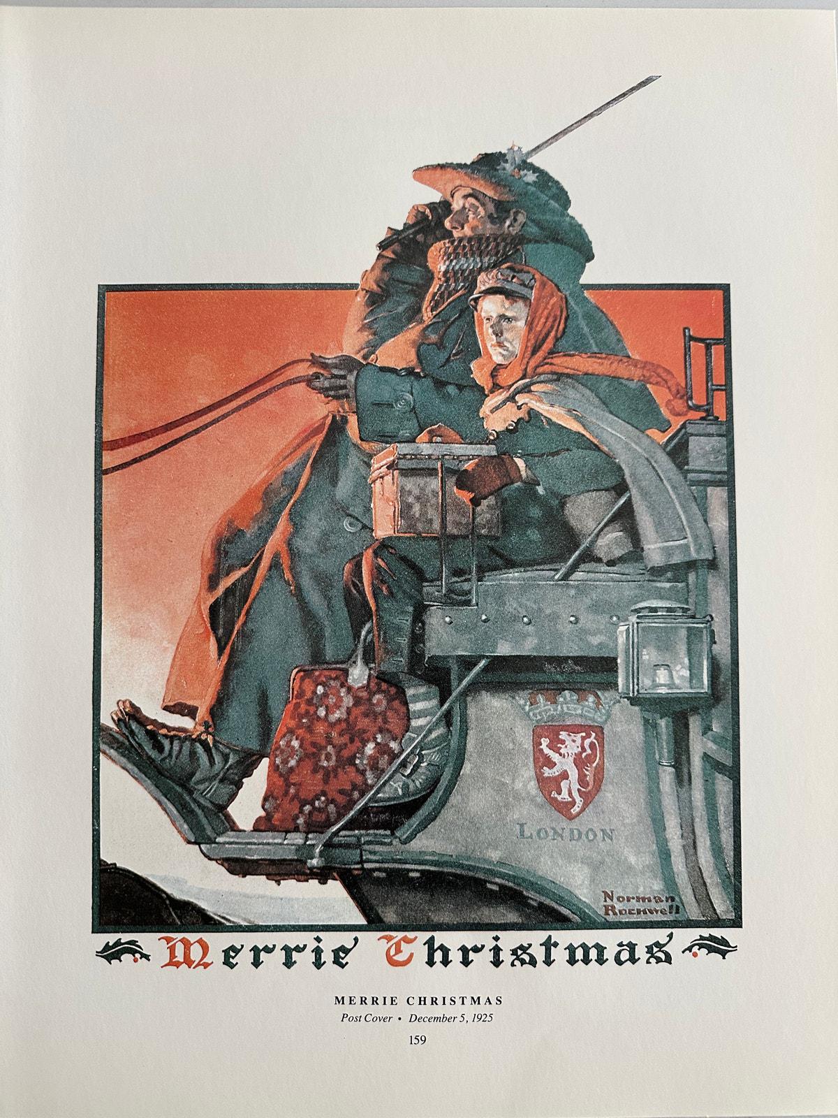 Norman Rockwell, Merry Christmas, Stagecoach, December 1925 Print