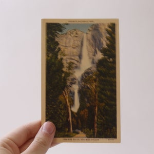 Parc national de Yosemite, Chutes de Yosemite, Vallée, Carte postale, Photo, Non estampillé, Couleur, Lithographie, Deltiologie, Paysage, ~MISC-002 554