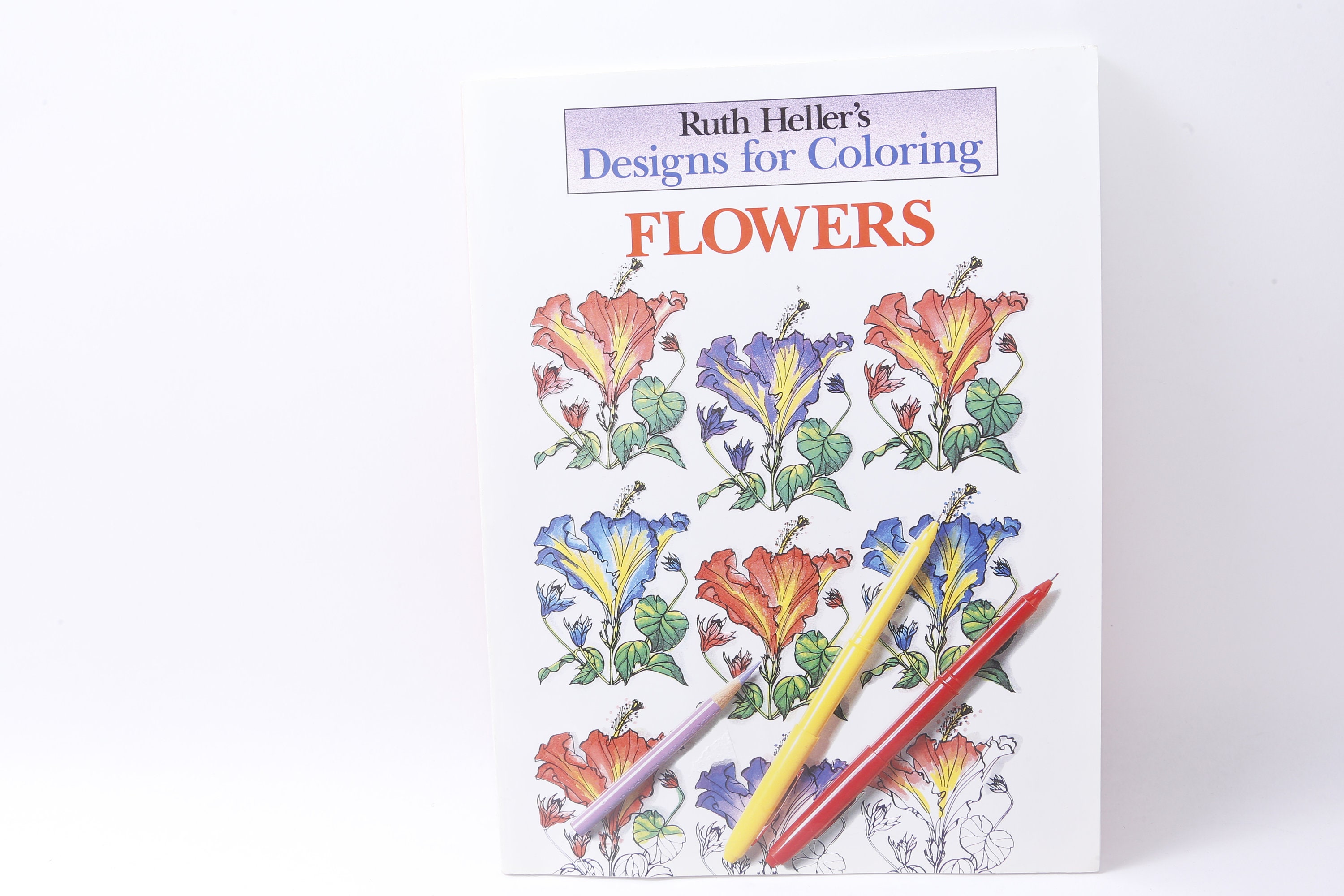Ruth Heller Designs for Coloring Flowers Coloring Book - Etsy