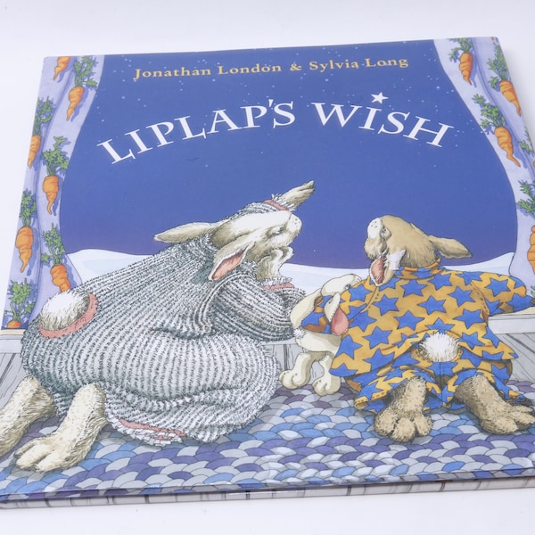 Liplap's Wish, Jonathan London, Sylvia Long, Slipcover, Chronicle, 1994, Vintage, Picture Book, Child Reading, Nursery Library, ~ 20-29-1034