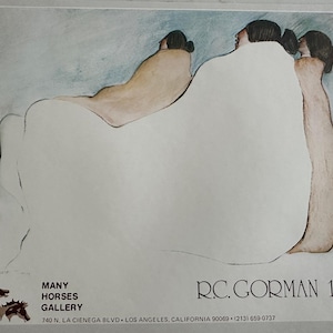 RC Gorman, Three Women, 1979, Poster, Painting, Print, Navajo, Native American, ~ 250626-WH 771