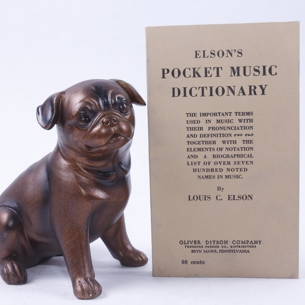 Elson's Pocket Music Dictionary, Louis C Elson, Oliver Ditson Company, Notes, Terminology, Softcover, ~ 361