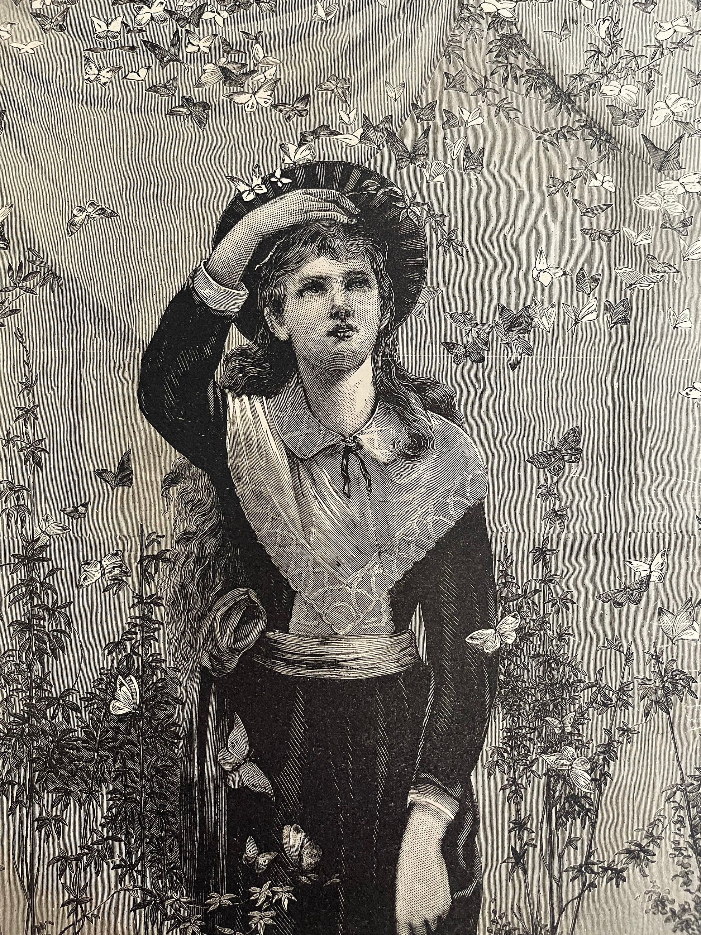 アート　絵画 蝶の庭、リンゴ採集者、1883年、グラフィック、写真、蔵書票、印刷物