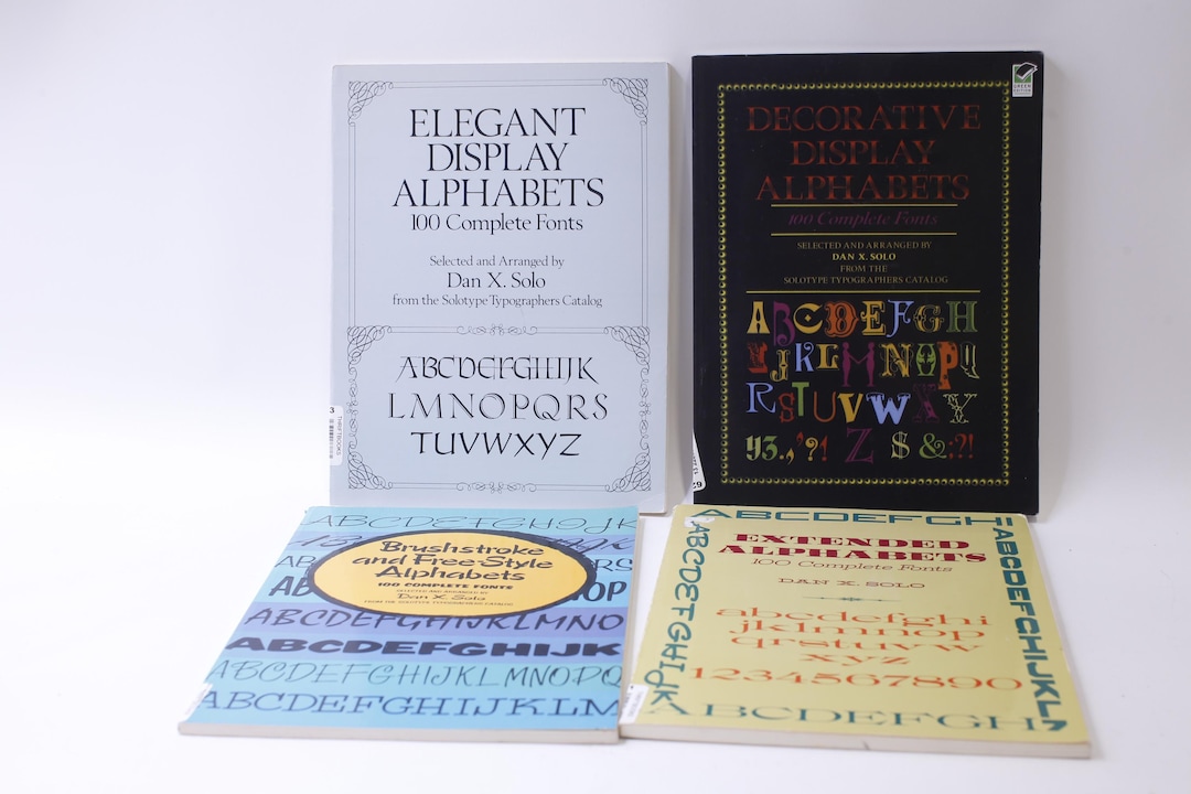 Alphabets, 100 Complete Fonts, Book Set, Dan X Solo, From the Solotype