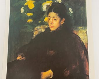 Edgar Degas, Mademoiselle Malo, Print, Book Page, Painting, Reproduction, Art, French Impressionism, Portrait, ~ 240730-WH M-03-01