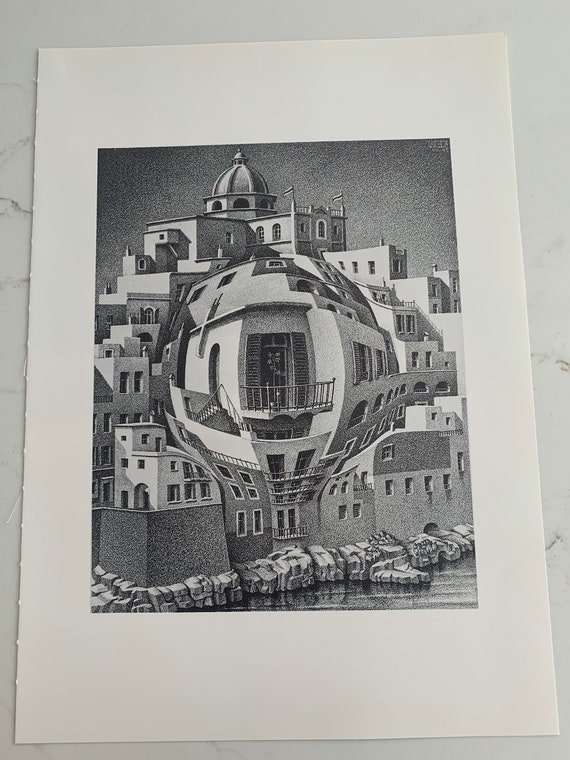 M C Escher, Balcony, 1945, Catalogue No 334, Graphics M C Escher, Balcony, 1945, Catalogue No 334, Graphics