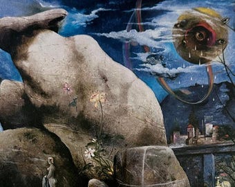 Delvaux、The Sleeping Town、希少画集画、新品額付 Paul Delvaux, All the Lights, Woman, Street, Fantastic, Painting
