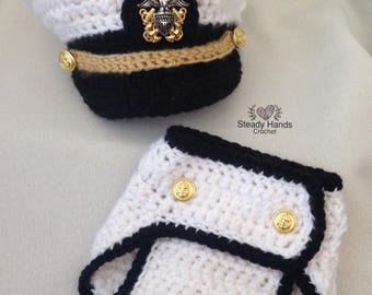 Navy Baby - Officer photo prop set