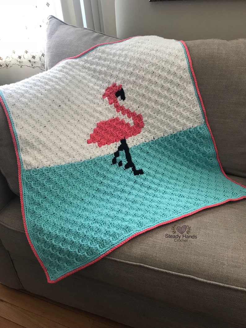 Flamingo Baby Blanket Crochet Pattern Etsy