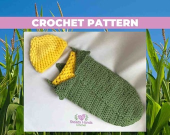 CROCHET PATTERN - Baby Sweet Corn Newborn Costume