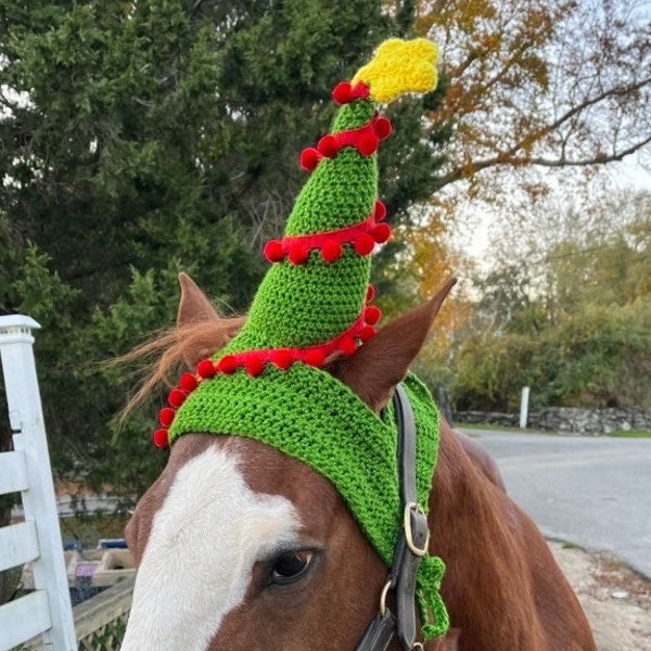 Christmas Tree Hat for Horses