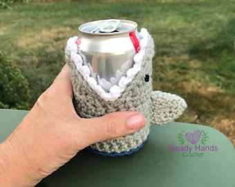 CROCHET PATTERN - Shark Drink Cozi