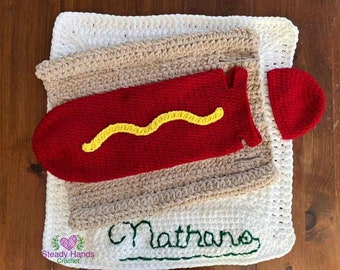 CROCHET PATTERN Baby Hot Dog Costume