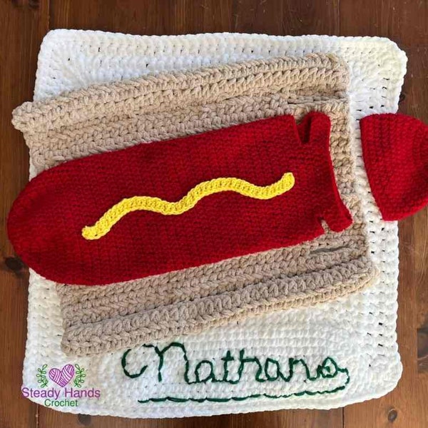 CROCHET PATTERN Baby Hot Dog Costume