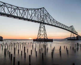 Astoria-Megler Bridge at Sunset Original Photo