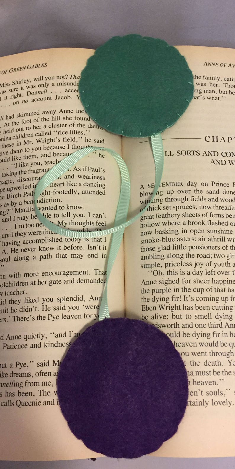 Felt Pansy Bookmark: Embroidered Flower Pagemarker, Book Lover Gift image 6